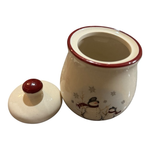 1 set of Royal Seasons Stoneware Snowman Creamer and Covered Sugar Bowl - Picture 3 of 5